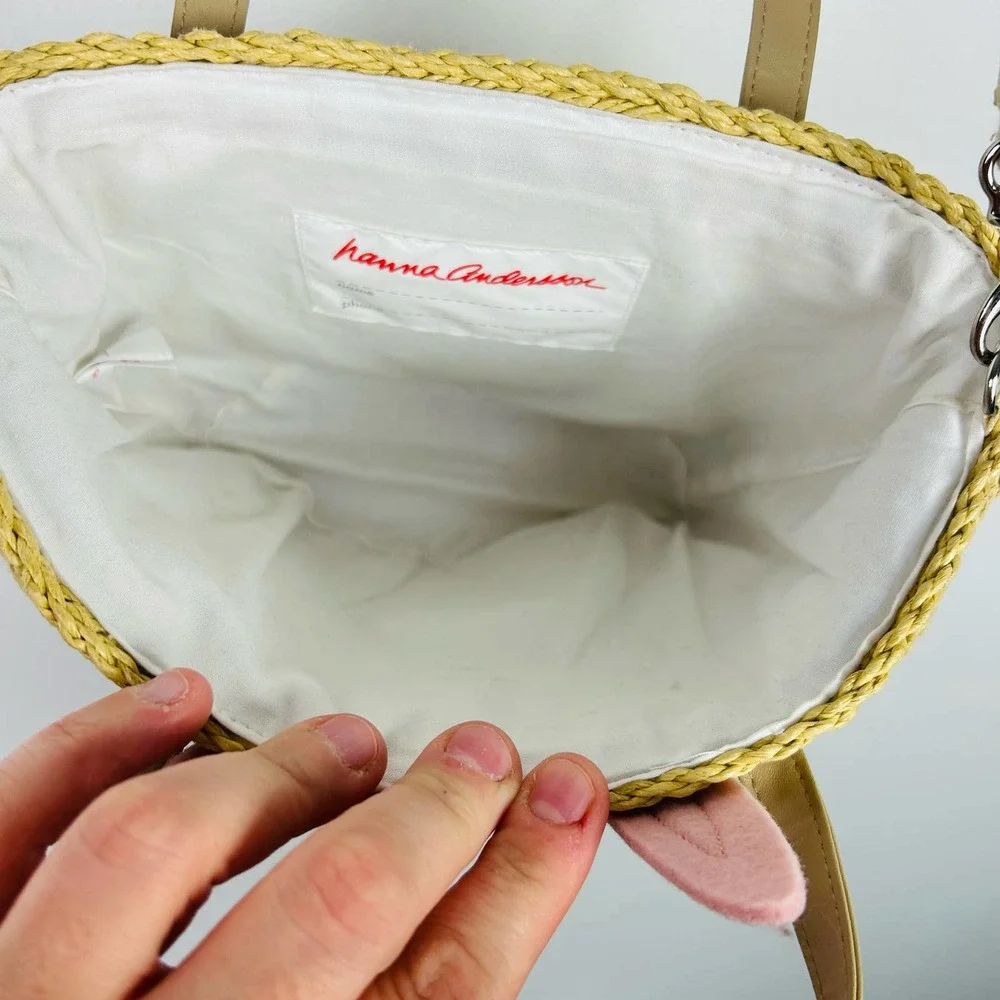 Hanna Andersson Woven Straw Bunny Rabbit Purse